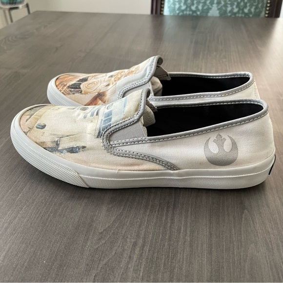 STAR WARS Sperry Shoes C3PO R2D2 Droid Cloud Slip On Shoes Men Size 9 - Picture 5 of 11